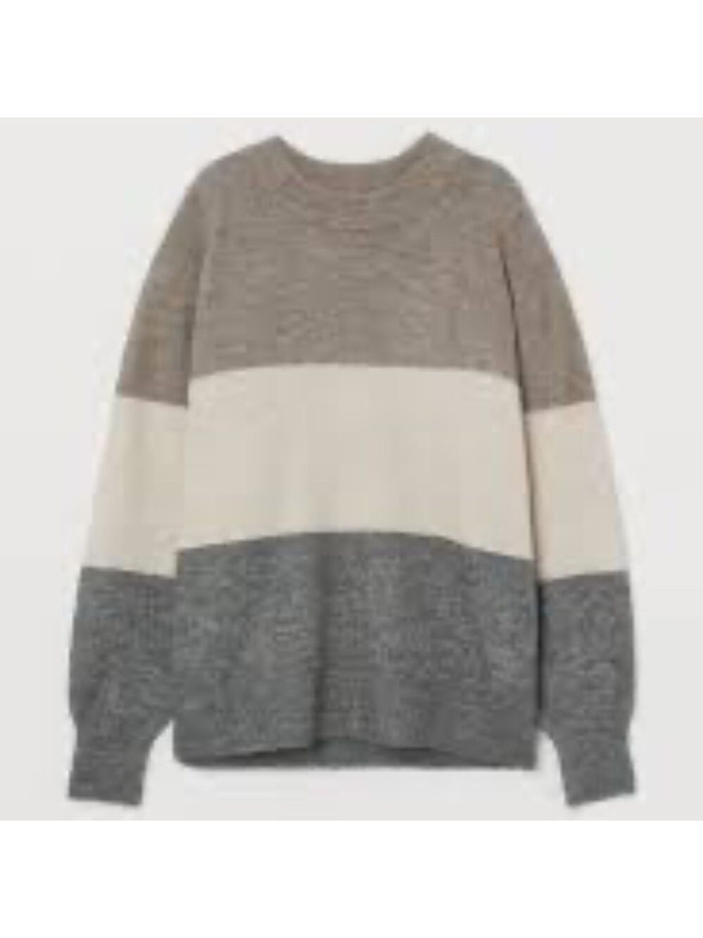 H&M Fine-Knit Long Sleeve Color-Block Sweater